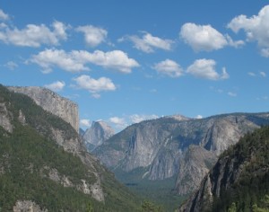 Yosemite Valley from the turnout just west of the Wawona Tunnel.